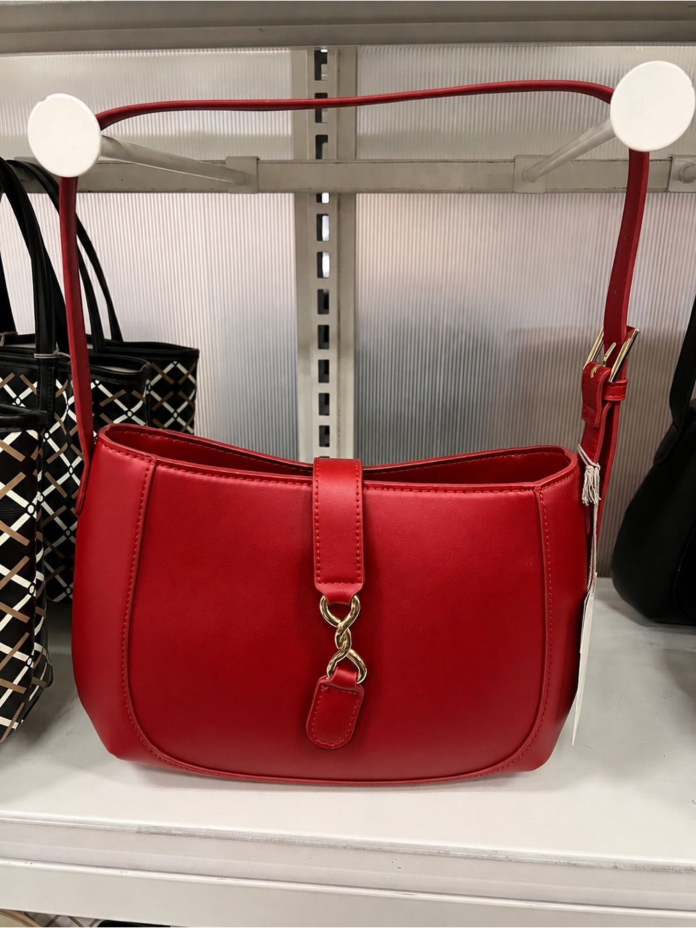 A New Day Leather Shoulder Bag - Classic Women’s Crossbody in Red